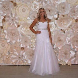 Strapless ruched mermaid gown